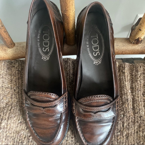 Tod's Shoes - TOD’S Women’s Leather Penny Loafers Sz 38|7